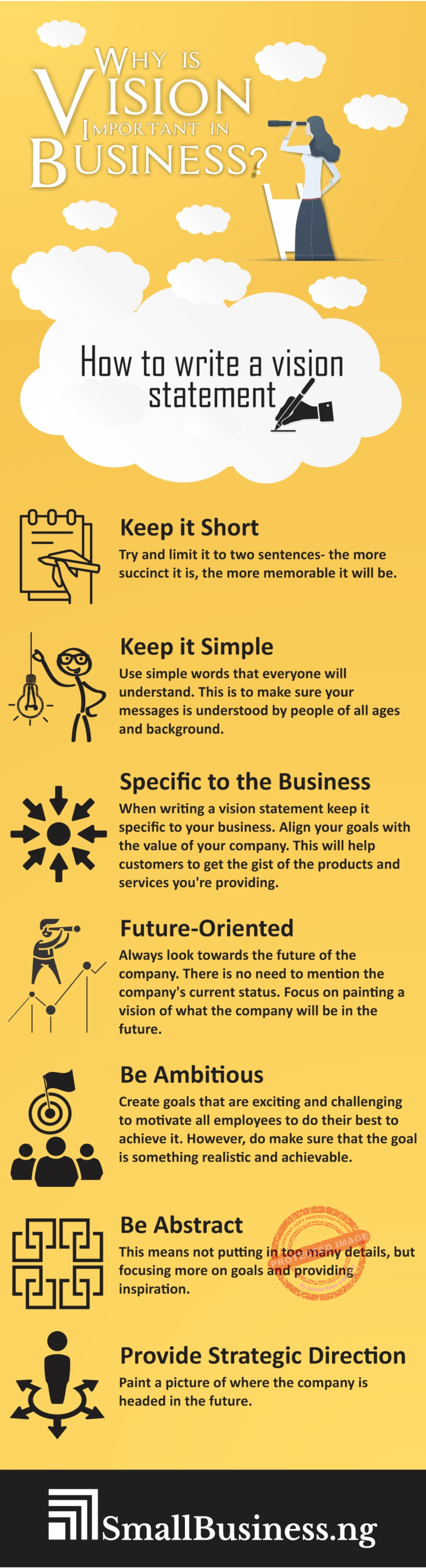 Why is vision important in business infographic