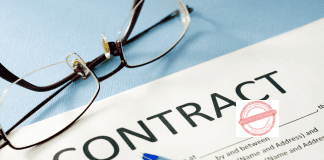 An image of a business contract paper