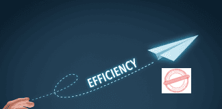Text image representing the concept of efficiency in business.